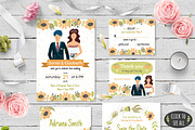 Bride and Groom Invitation Pack, an Invitation Template by Gulnara Sabirova (Thumbnail 2 of 9)