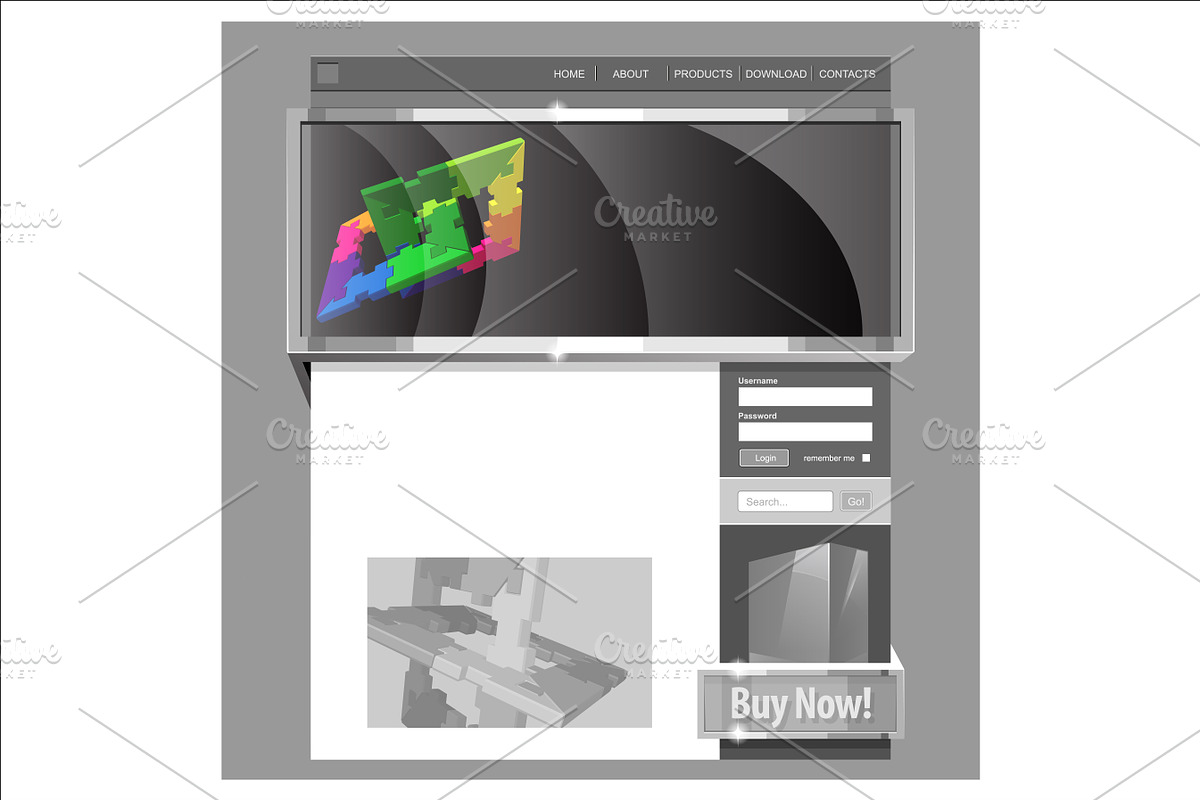 Gray Website Template, a Templates & Theme by Sunny