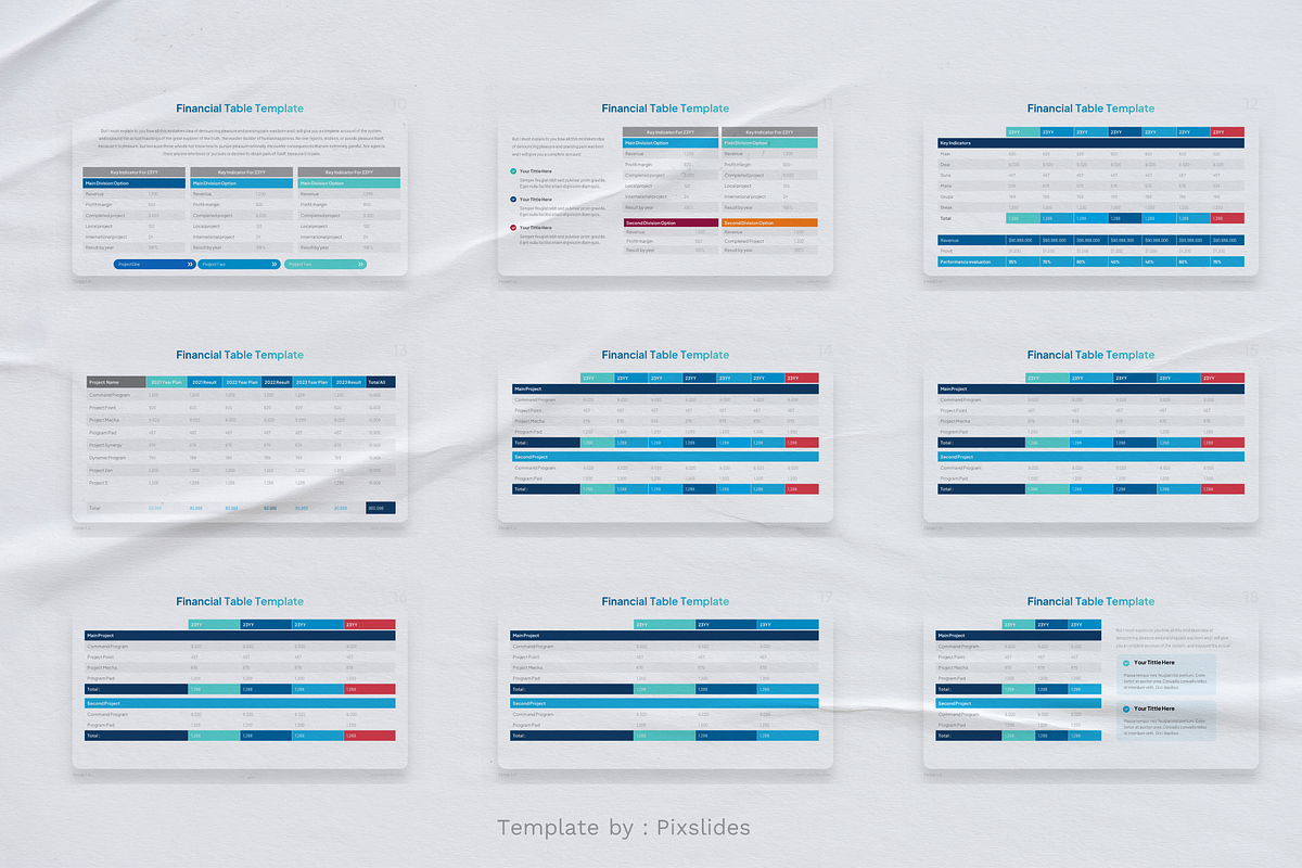 Financial Table PowerPoint Template, a Presentation Template by Pixslides (Photo 3 of 6)