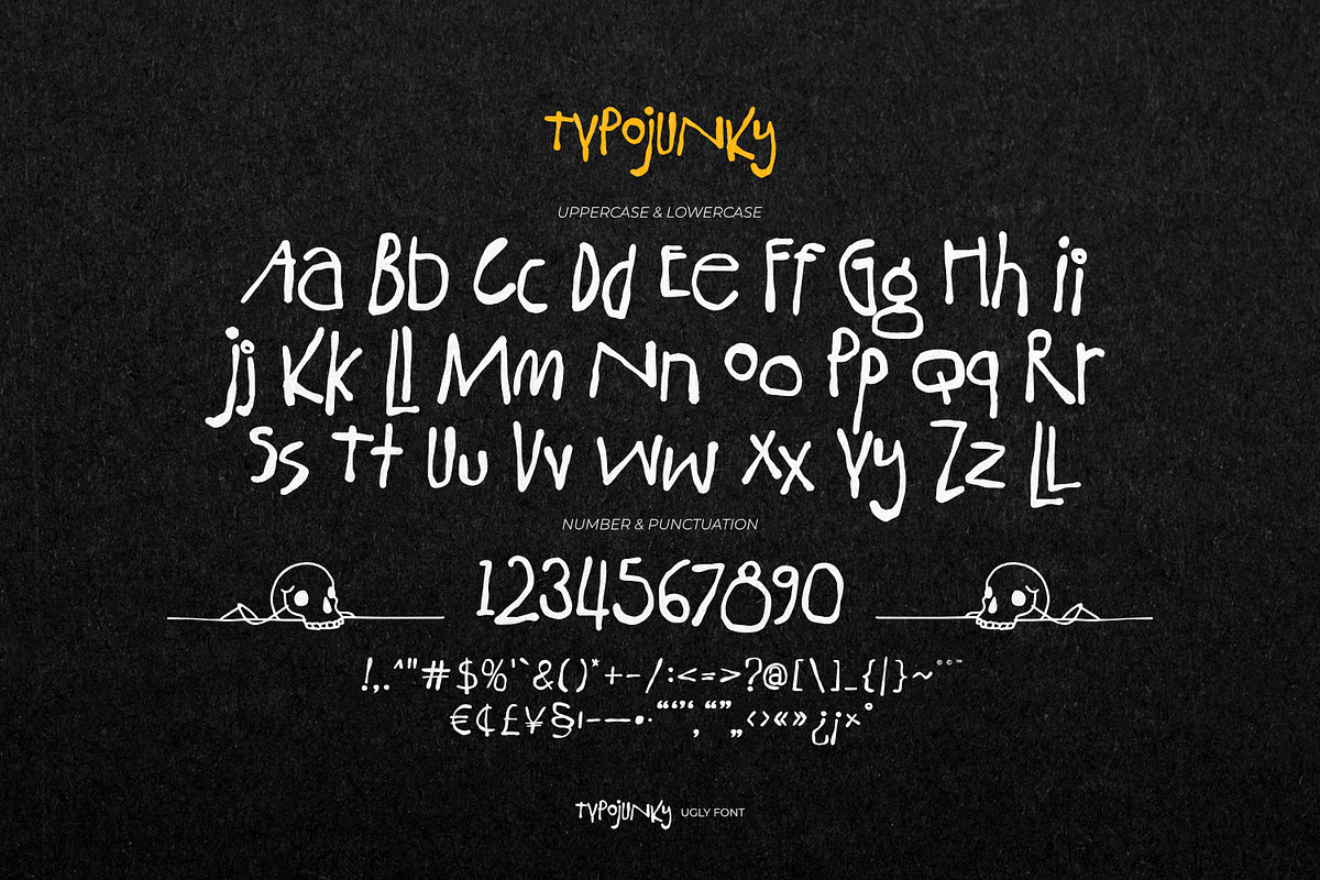 Typojunky - Ugly Font, a Handwritten Font by ikiiko (Photo 6 of 7)