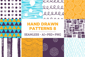 100 Hand Drawn Patterns Bundle