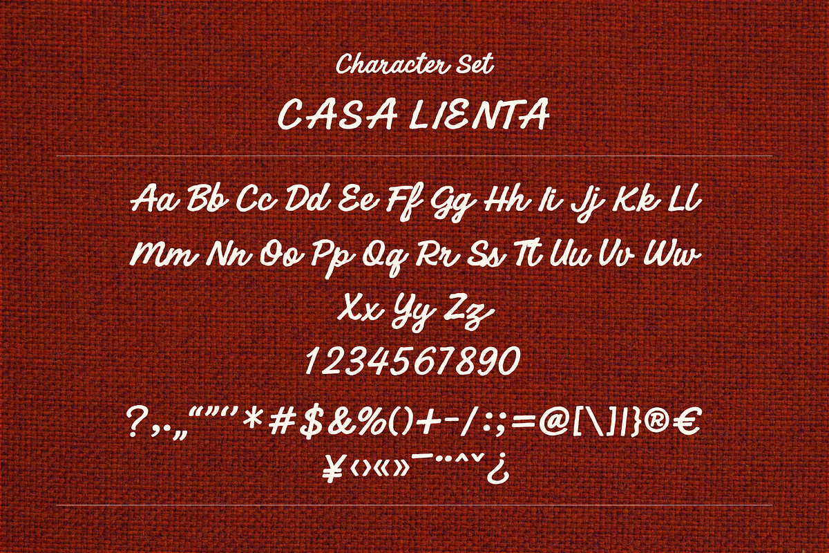 Casa Lienta – Warm Contemporary Font, a Script Font by Creacy Studio (Photo 8 of 8)