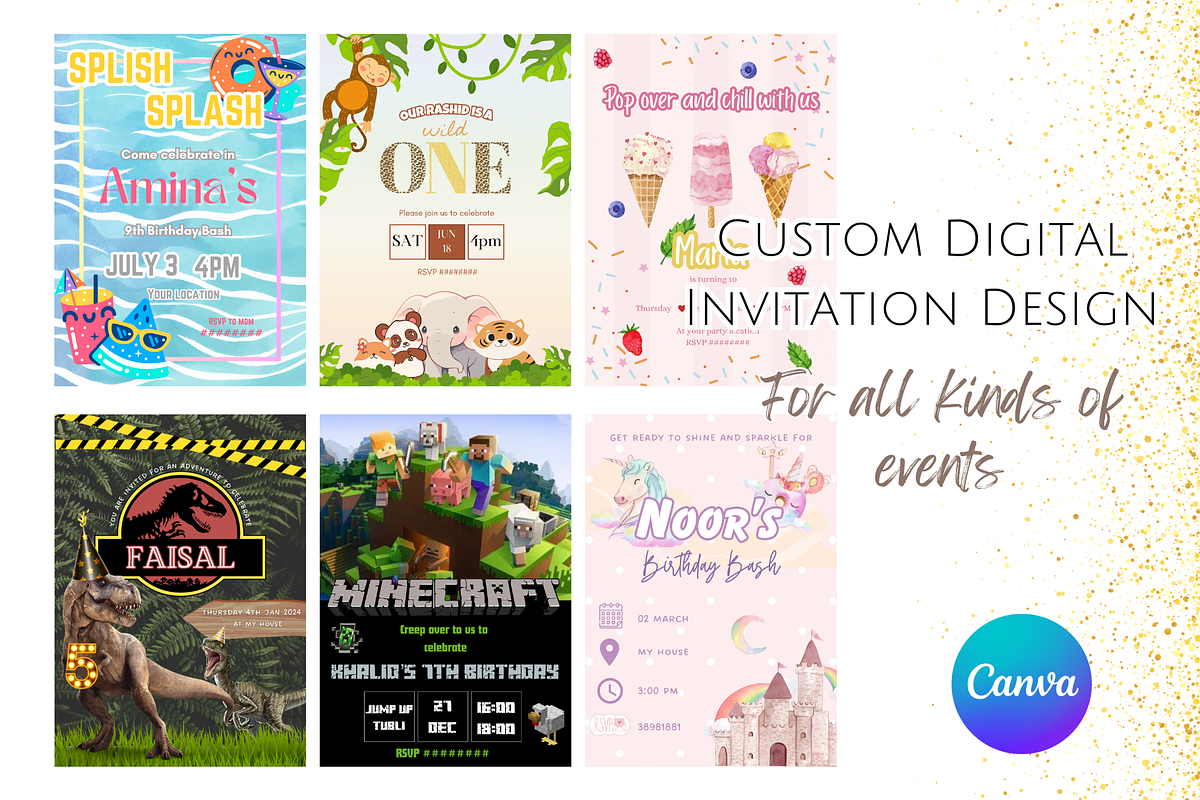 Custom Digital Invitation Design, an Invitation Template by Contento BH