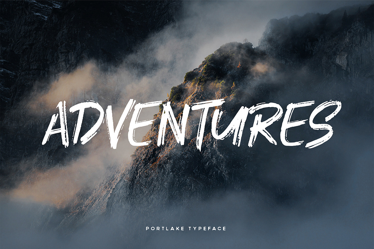 Portlake Brush Typeface preview 2
