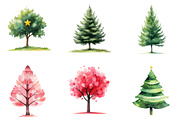 Christmas Tree Clipart, an Illustration by SinaCreation (Thumbnail 3 of 4)