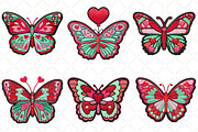 Crochet Valentines Butterfly Clipart, an Illustration by Black Bird Studio (Thumbnail 6 of 6)
