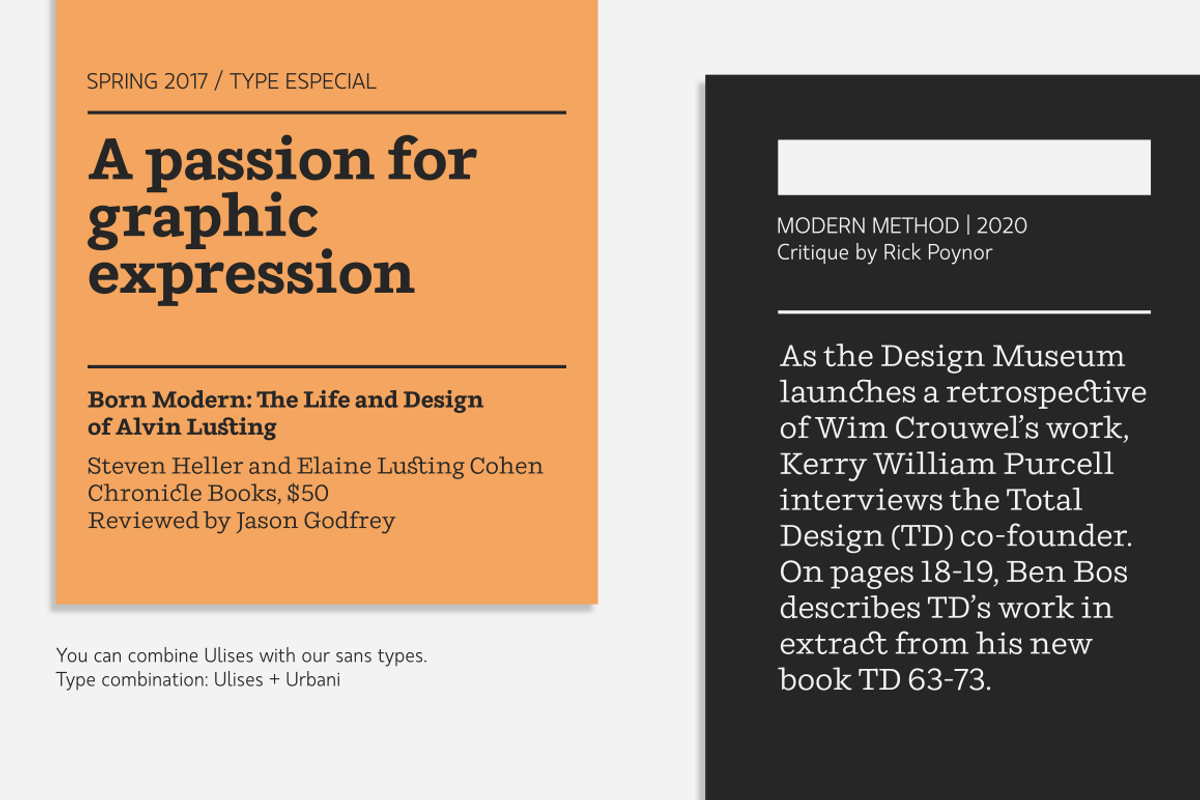 Ulises, a Font by W Type Foundry (Photo 13 of 13)