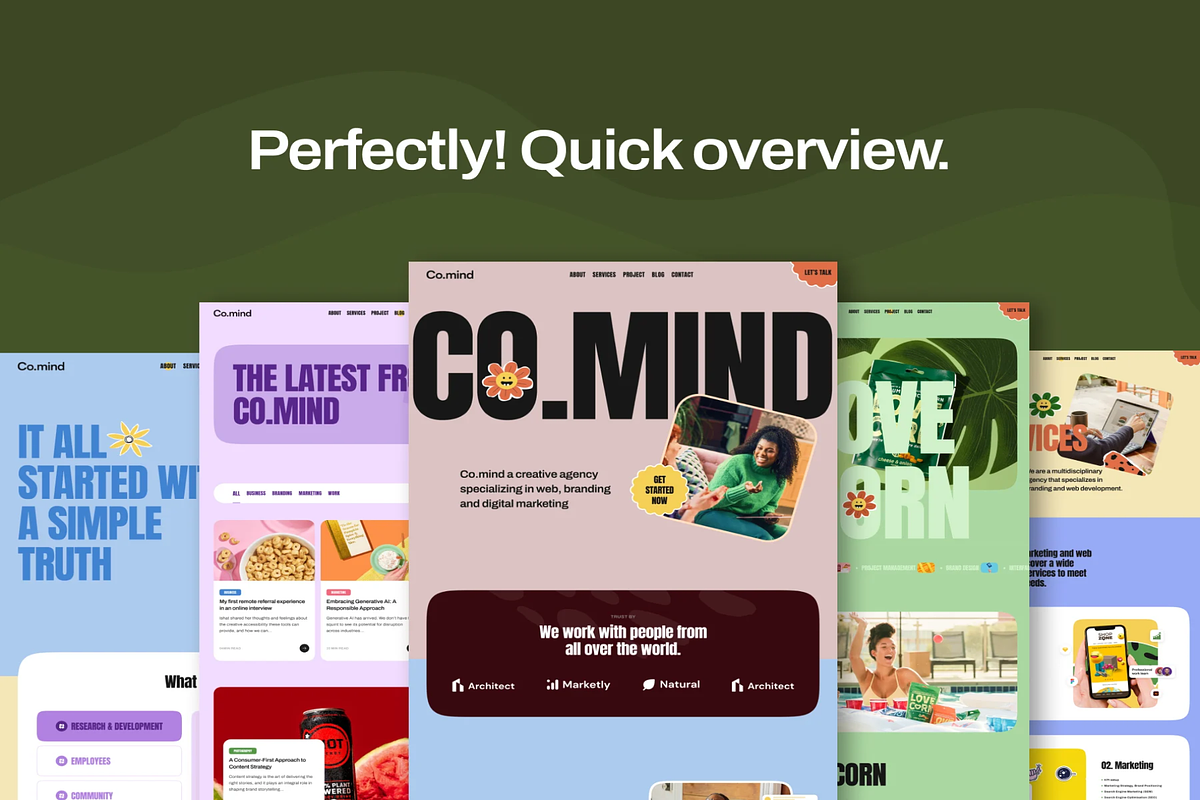 Creative Design & Digital Marketing, an UI Kit Template by Creative Perspective (Photo 5 of 6)