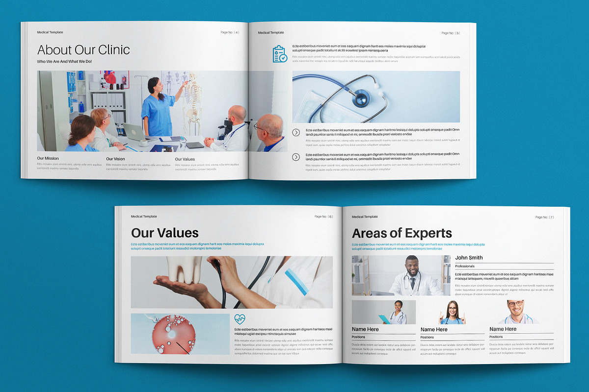 Medical Template Landscape, a Brochure Template by E-Type