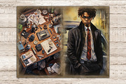 Detective Junk Journal Kit, a Person Illustration by GlamArtZhanna (Thumbnail 7 of 9)