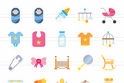 50 Baby Flat Multicolor Icons, an Icon by IconBunny (Thumbnail 2 of 2)