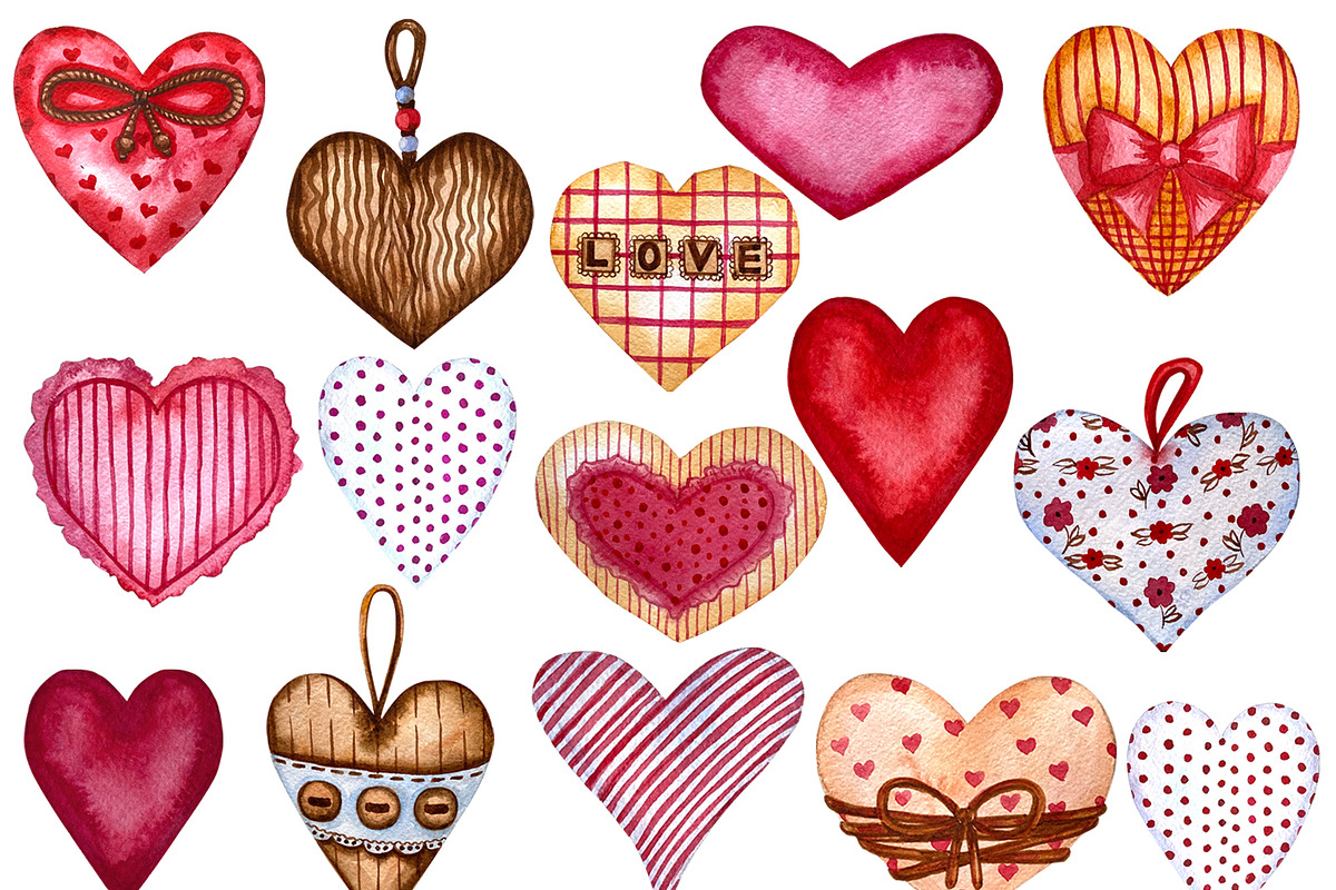 Valentines hearts love png clipart, a Background Graphic by Fresh art by Larysa (Photo 4 of 4)