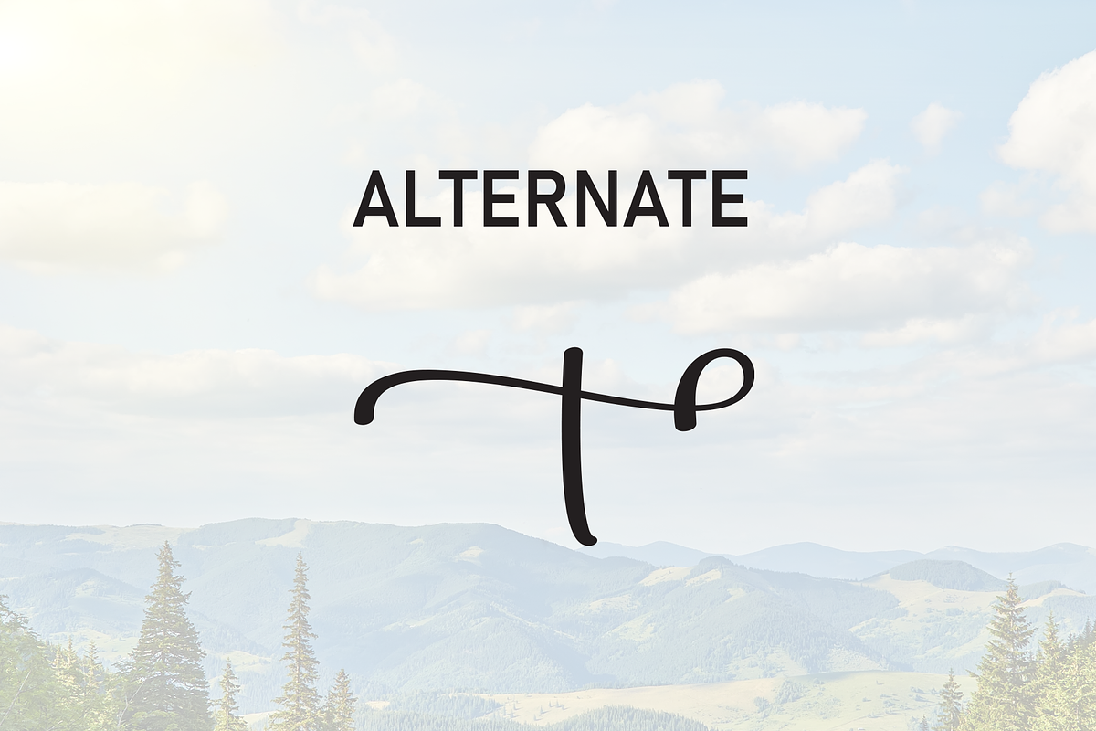 Mountain | Script Font, a Script Font by Scratchones (Photo 8 of 9)