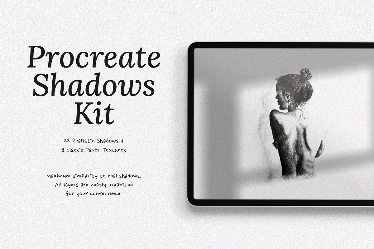 Procreate Shadows Kit, a Layer Style Add-On by Brush Moment (Photo 1 of 7)