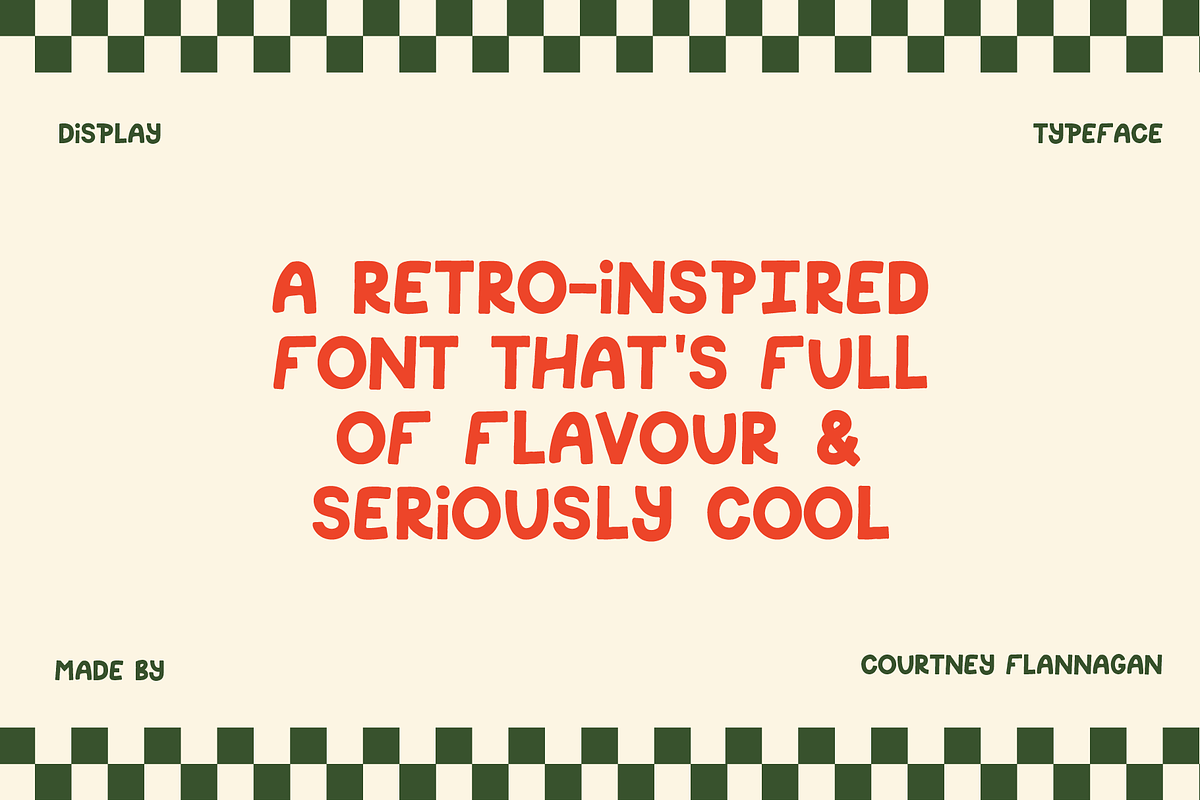 Retro foodie Handdrawn Font Kimchi, a Font by Courtney Flannagan Design (Photo 5 of 9)