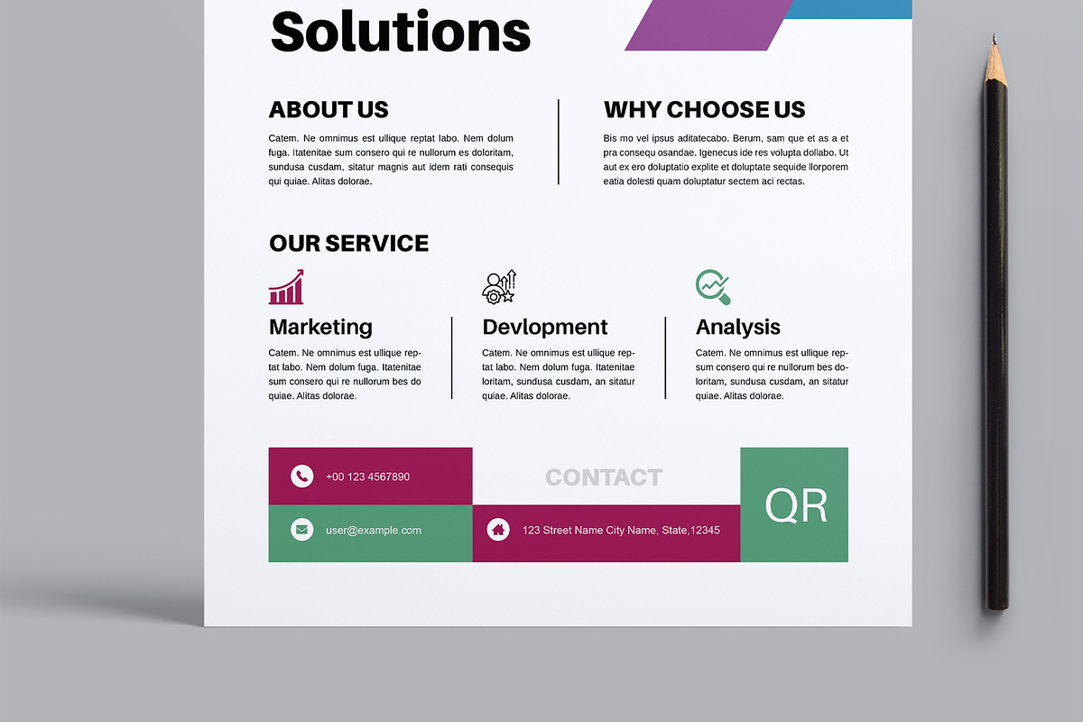 Modern Flyer Design Layout, a Flyer Template by MightyDesign (Photo 3 of 8)