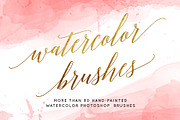 Watercolor brushes, an Illustration by AnnelyBlooms (Thumbnail 1 of 9)