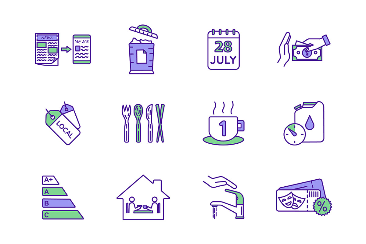 Environmental problems and solutions, an Outline Icon by IMG Visuals (Photo 11 of 23)