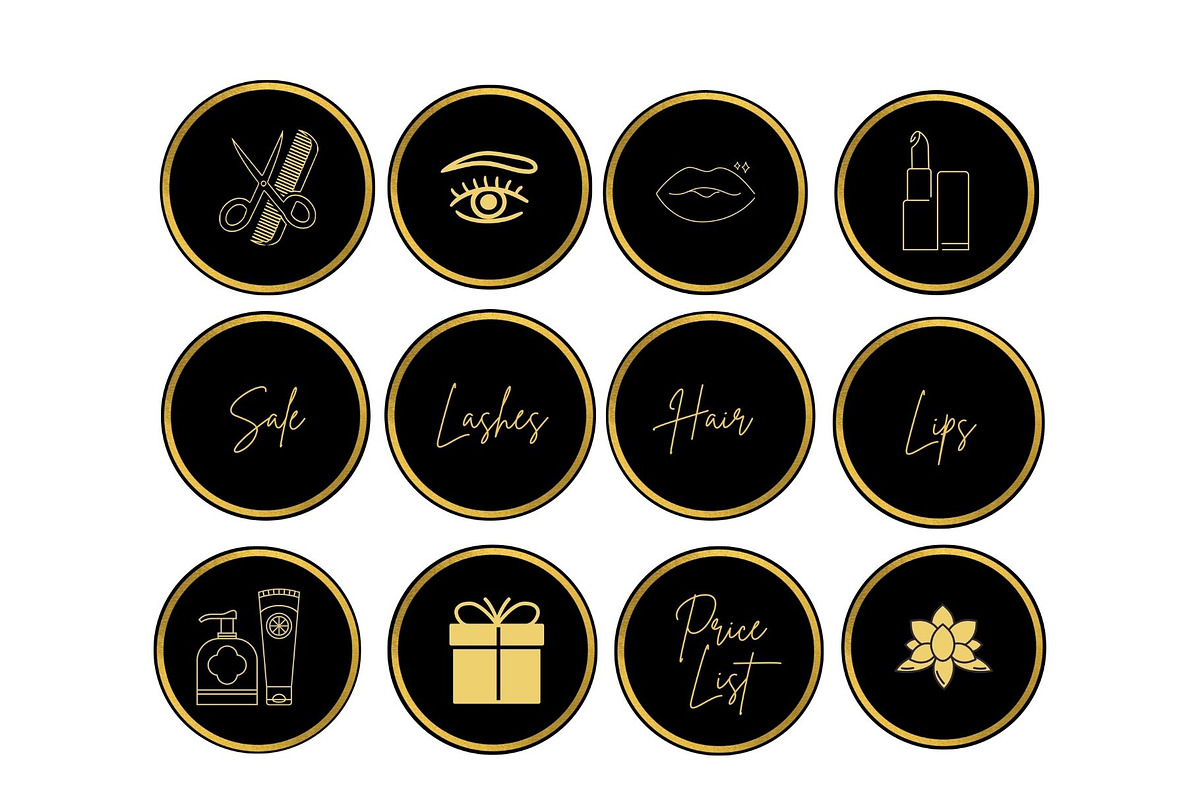 120 Black Gold Instagram Templates,, a Social Media Template by MORION (Photo 3 of 7)