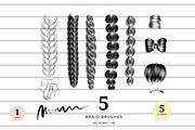 Procreate Curly Hair Brushes, a Brush Add-On by Artbykimmyw (Thumbnail 4 of 8)