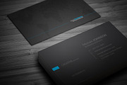 Black Blue Business Card, a Business Card Template by Genereux Art (Thumbnail 3 of 5)