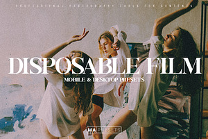 10 DISPOSABLE FILM Lightroom Presets, a Preset Add-On by MaPresets