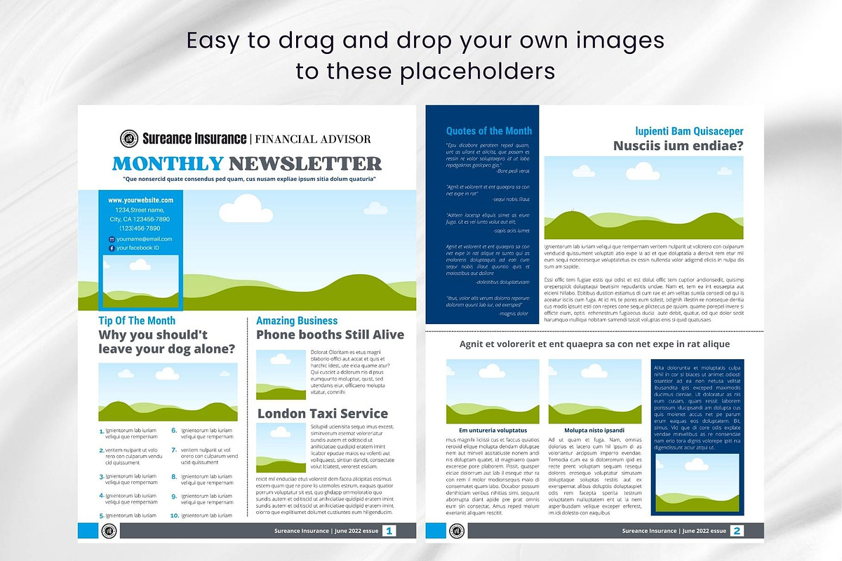 Canva Newsletter Template Financial, an Email Template by PixelCraft (Photo 10 of 15)