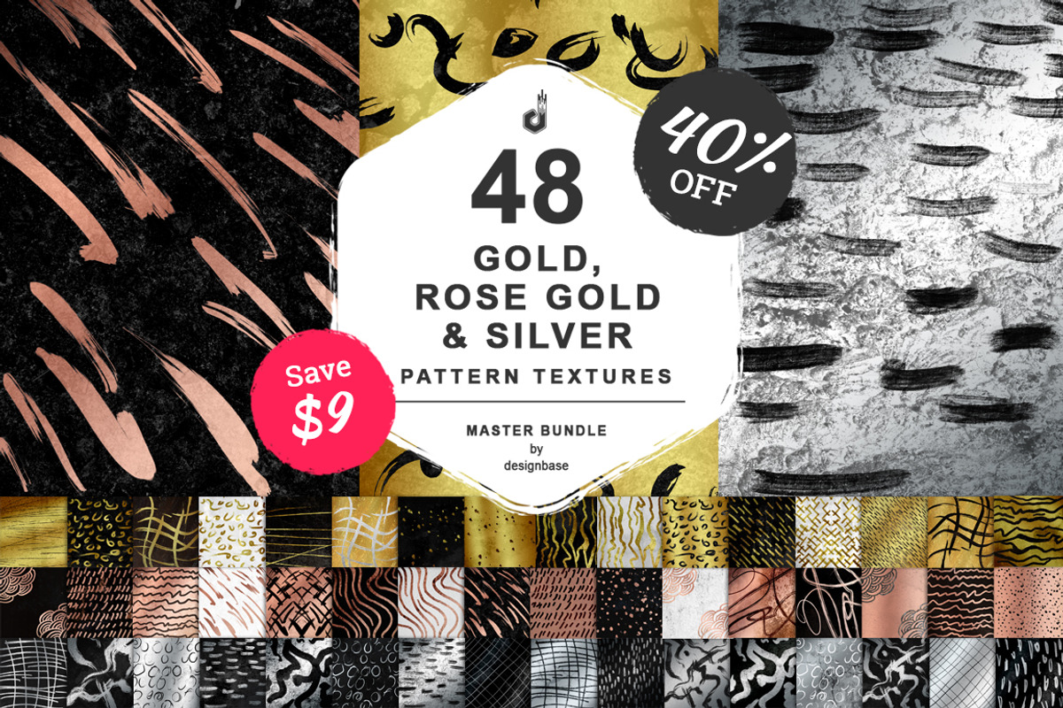 40% Master Bundle Patterns, a Pattern Graphic by Designbase (Photo 1 of 9)