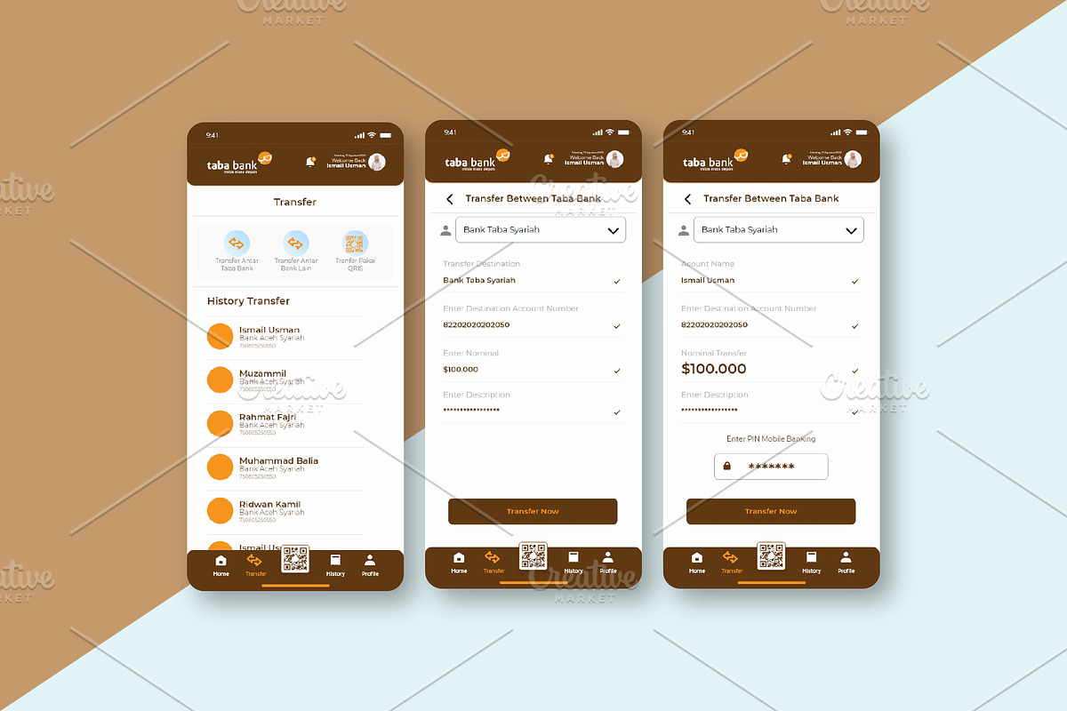 Taba Bank - UI KIT Mobile Banking, an App Template by Beside Std (Photo 6 of 7)