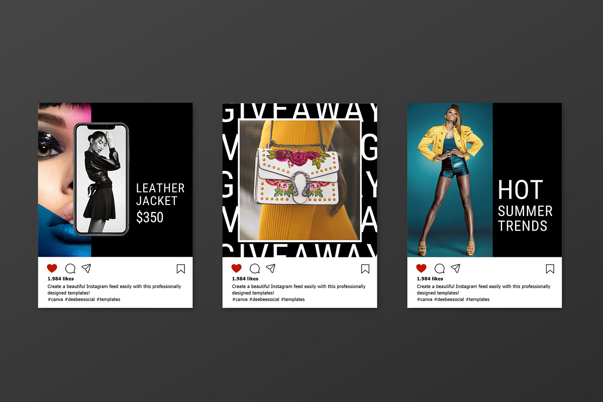 Fashion Templates Canva Instagram, a Social Media Template by DeeBeeDesign (Photo 6 of 7)