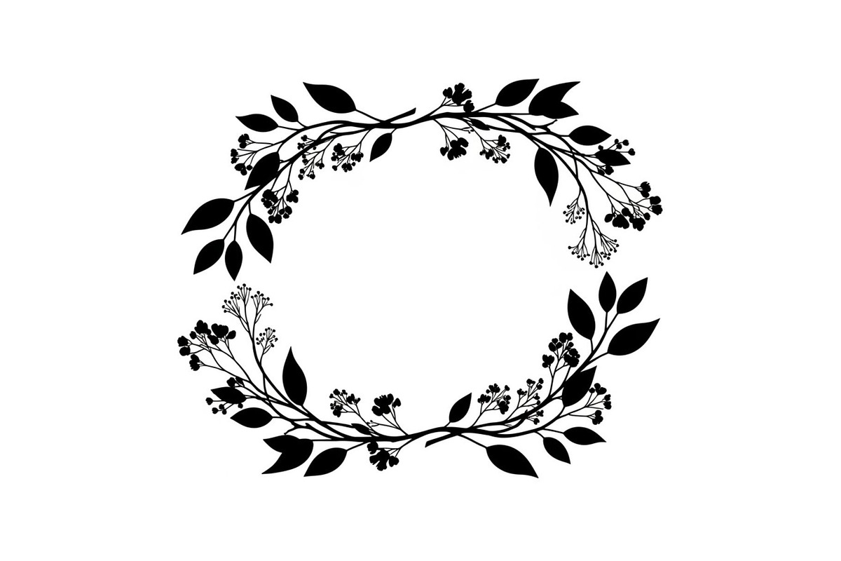 Nature Frame Art Silhouette Clipart, a Graphic by hafijul (Photo 6 of 13)