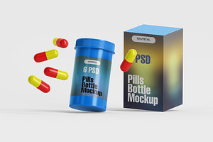 Pills Bottle Mockup Drug Bottle