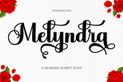 Melyndra Script, a Script Font by Has_rizal (Thumbnail 1 of 10)