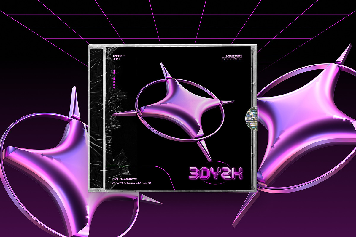 3D Y2K Objects - 111 illustrations, an Object Graphic by assetpro.design (Photo 12 of 15)
