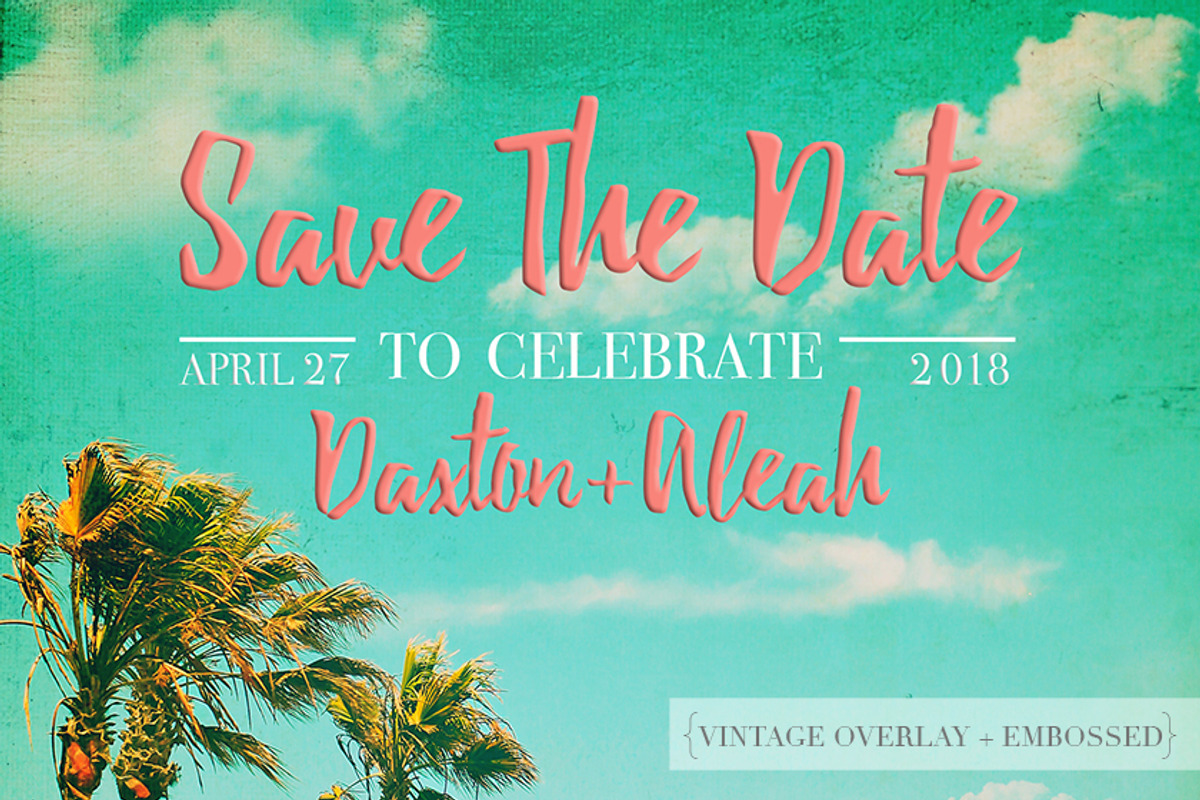 Save the Date Cards:: TROPICAL/RETRO, an Invitation Template by Ari Photography (Photo 7 of 9)
