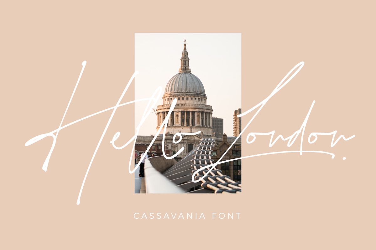 Cassavania - Signature with Ligature, a Script Font by Dirtytemp Studio (Photo 4 of 17)