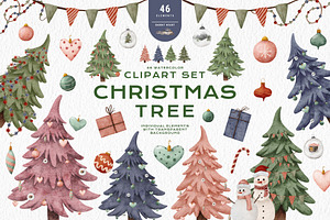 Christmas Pine Trees Ornament PNG