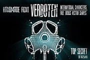 Handmade Font Verboten, a Sans Serif Font by the little wonder shop (Thumbnail 1 of 5)