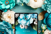 Blue flowers collection, a Background Graphic by MONO KEY STUDIO (Thumbnail 4 of 8)