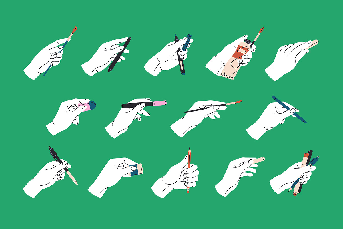 Artist hands holding stationery set, a Person Illustration by PaperTrident (Photo 1 of 8)
