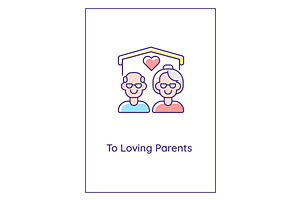 To loving parents greeting card, a Flyer Template by IMG Visuals