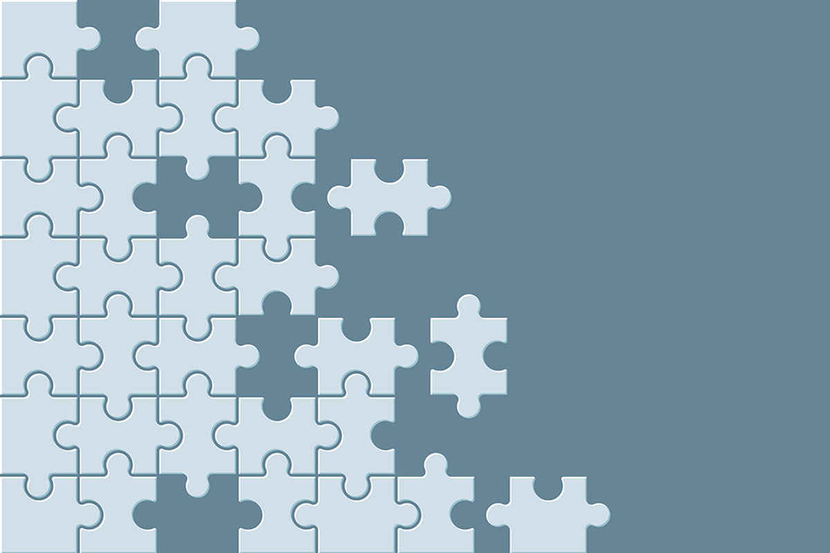 Puzzle pieces background, a Background Graphic by Volyk (Photo 3 of 5)