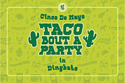 Taco Bout A Party Dingbats, a Script Font by Fontdation (Thumbnail 1 of 7)