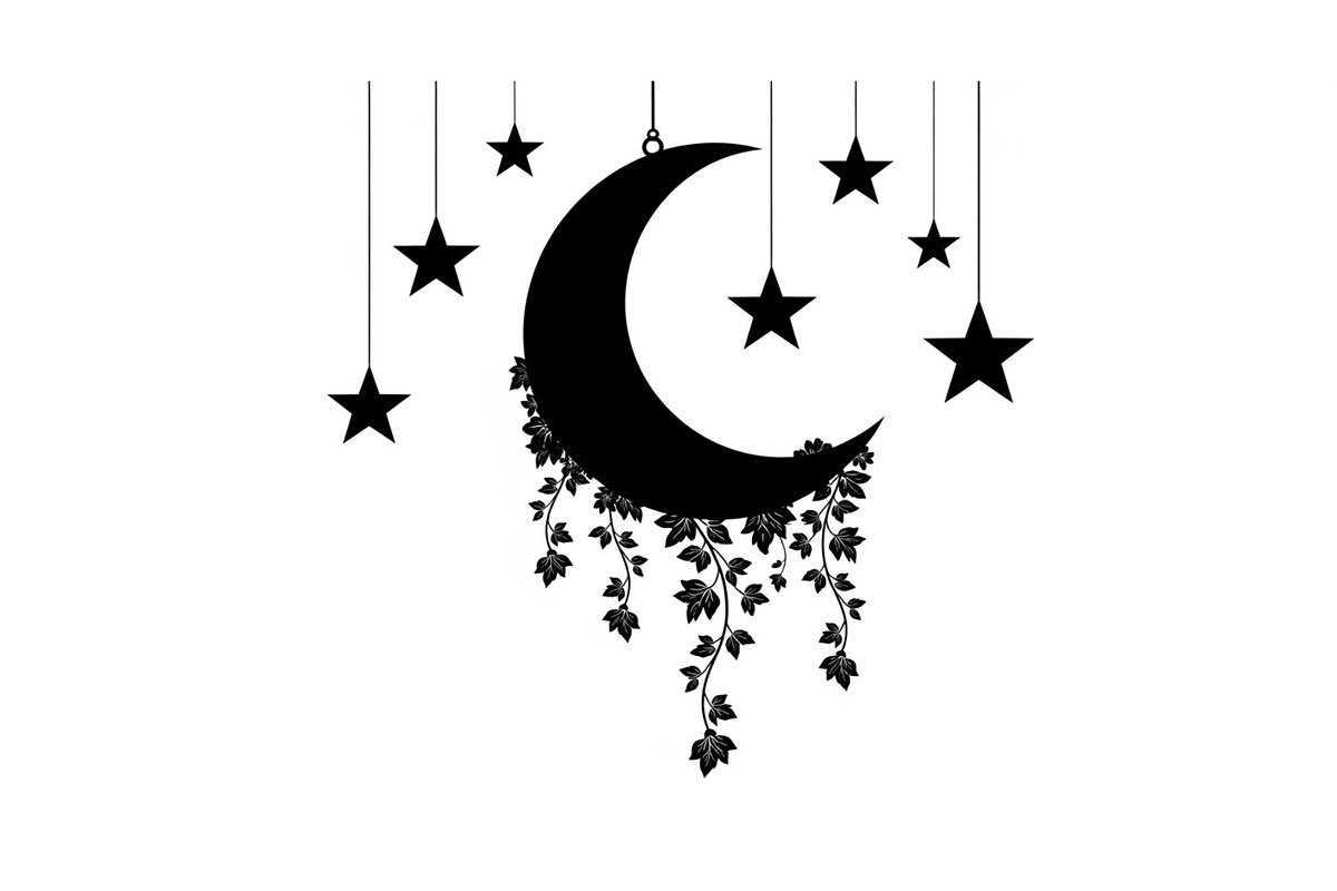 Moon Hanging Silhouette Bundle, an Illustration by Gaye Art (Photo 18 of 31)