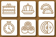 Gastronomy Icon Pack, an Outline Icon by Tekuni (Thumbnail 2 of 10)