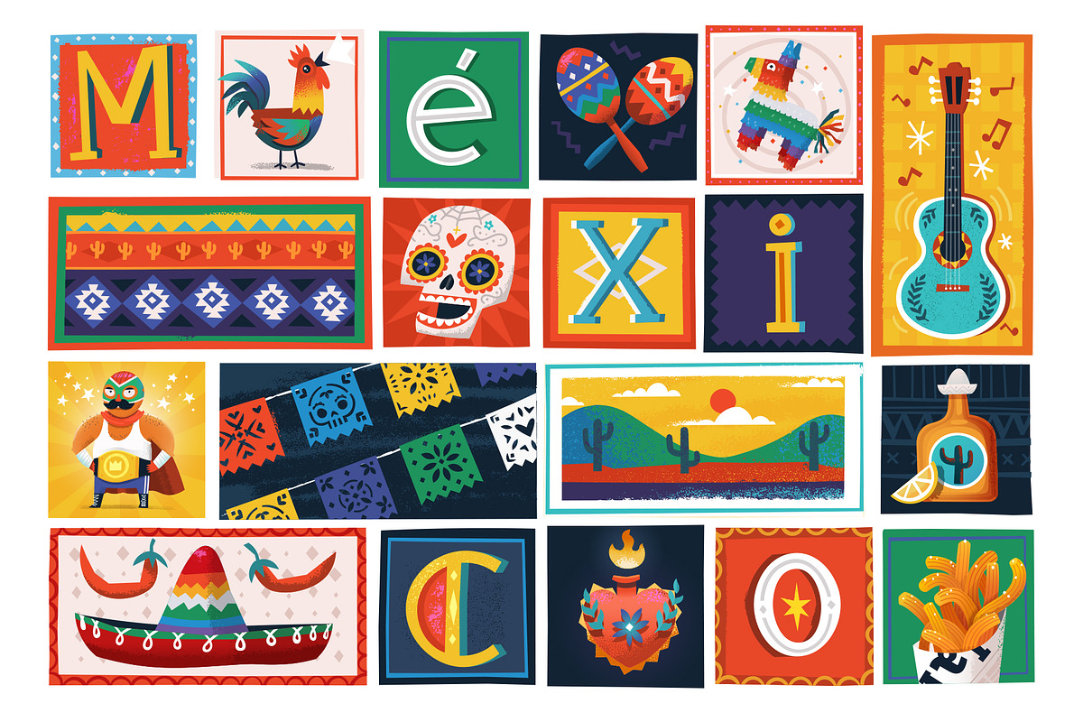Mexico poster constructor, a Decorative Illustration by Moonery's (Photo 4 of 5)