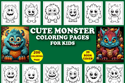 200 Cute Monster Coloring Pages for, a Stationery Template by Design Station (Thumbnail 1 of 6)