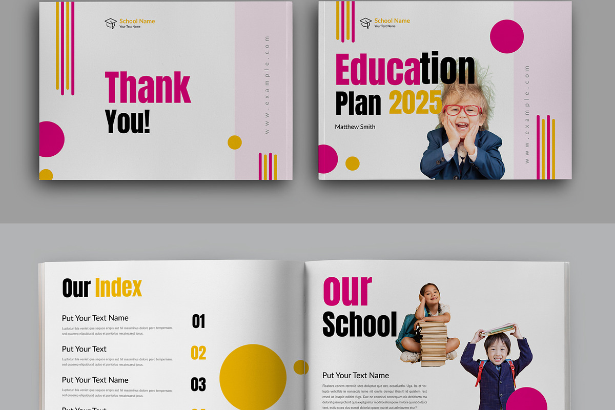 School Plan Education Layout, a Brochure Template by MightyDesign (Photo 2 of 7)