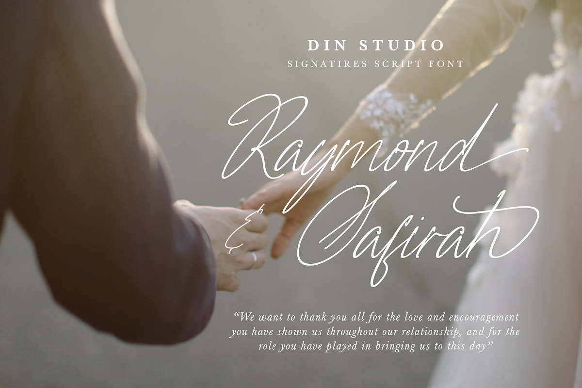 Signatires, a Script Font by din-studio.com (Photo 4 of 10)