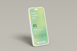 IPhone 14 Clay Mockup